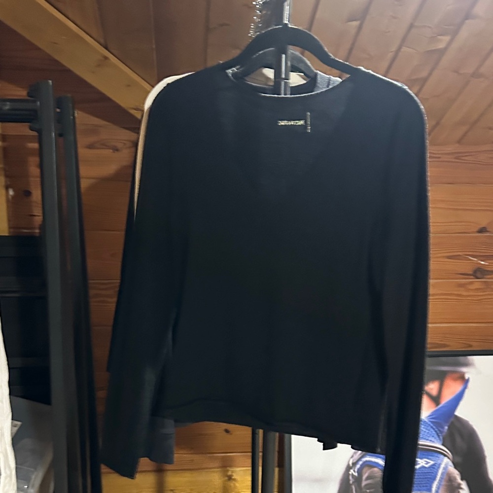 Zadig and voltaire barely worn skull on the back sweater